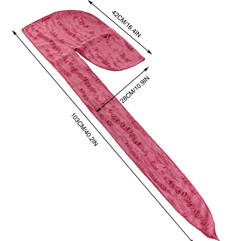 Nueva diadema Vintage de algodón con agujeros, Bandana Unisex de Hip Hop, gorro de pirata de cola larga para hombres, envolturas para la cabeza a la , pañuelo para la cabeza para ciclismo