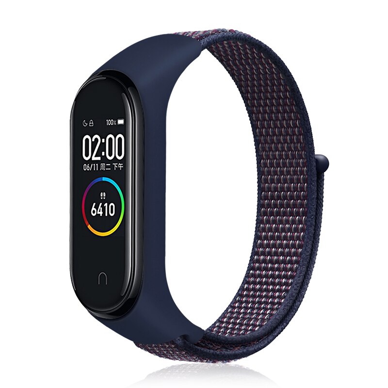 Intelligente Wristband M4 Smartband Impermeabile Misuratore di Pressione Sanguigna Monitor di Frequenza Cardiaca Fitness Inseguitore Del Braccialetto M4 Band Con Cinturino In Nylon: Blue 1