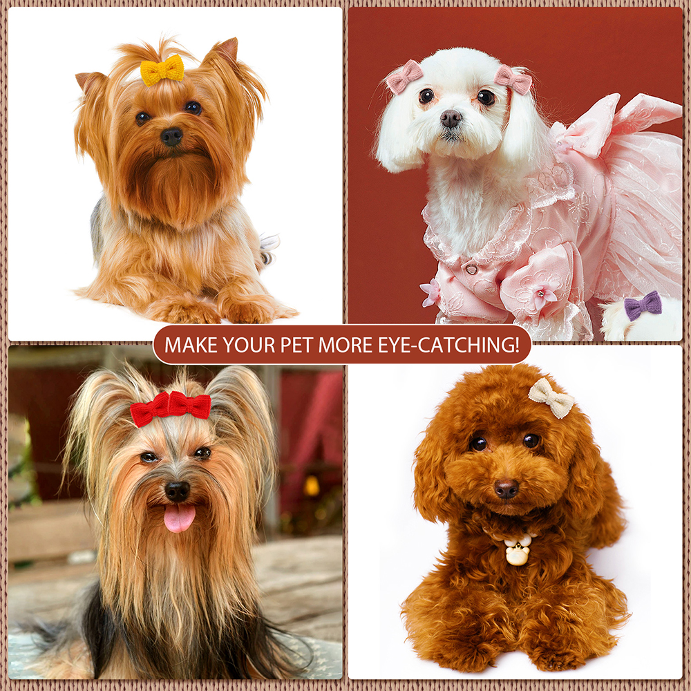 10/20/30pcs Hond Haar Strik Grooming Handgemaakte Puppy Haarelastiekjes Elastiekjes Hond Haar boog voor Kleine Hond Kat Haarbenodigdheden