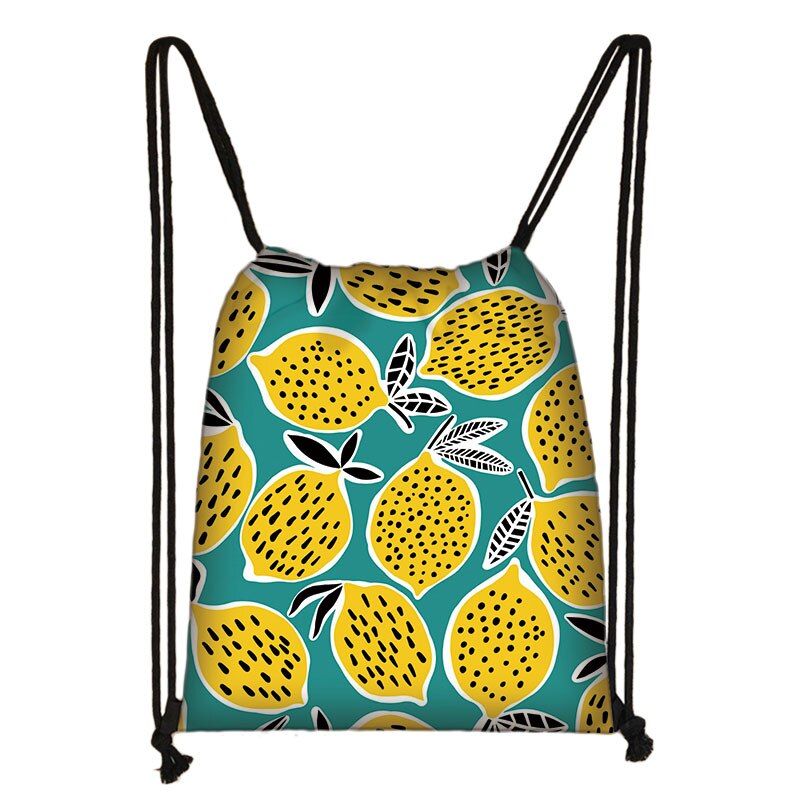 Avocado Lemon Backpack Women Softback plecak Ladies Storage torba ze sznurkiem do podróży dziewczyny Daypack torba na książki uchwyt na buty prezent: skdavocadocw20