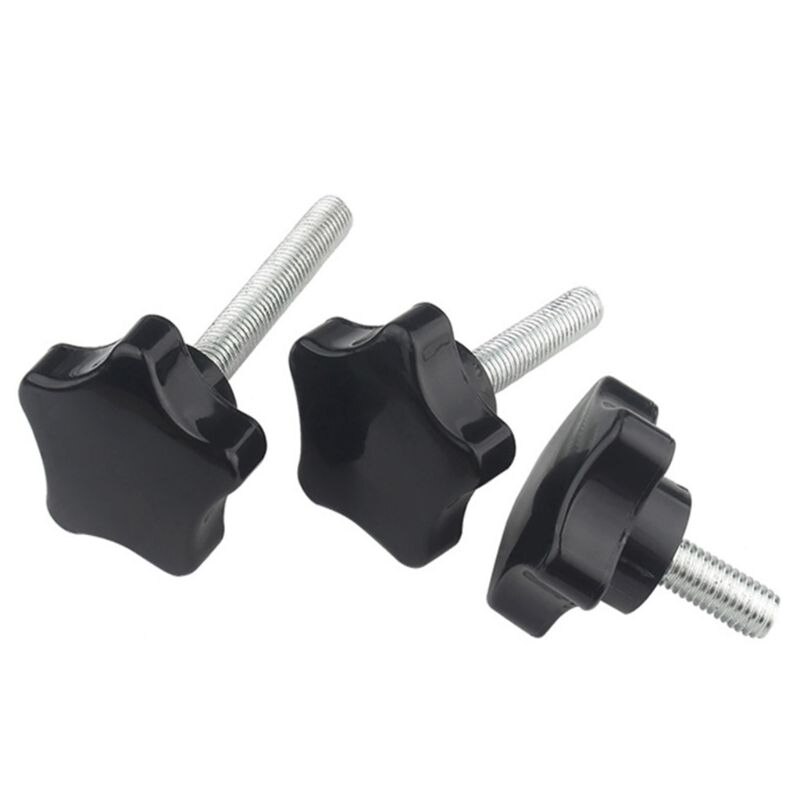 10PCS M6/M8 Hand Schraube Fünf-Stern Förmigen Kopf Gewinde Spann Schrauben Bolzen Knopf