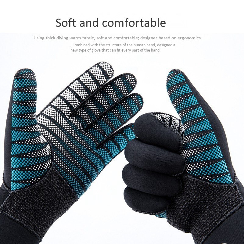 CXWXC Neoprene Diving Gloves - 3mm Thermal Winter Mittens for Snorkeling, Scuba, Surfing, Kayak