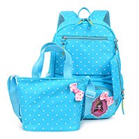 3 Stks/set Nylon Waterdichte Schooltassen Primaire Student School Rugzakken Punt Childrens Schoudertas Meisje Licht Rugzak Mochila: Blue