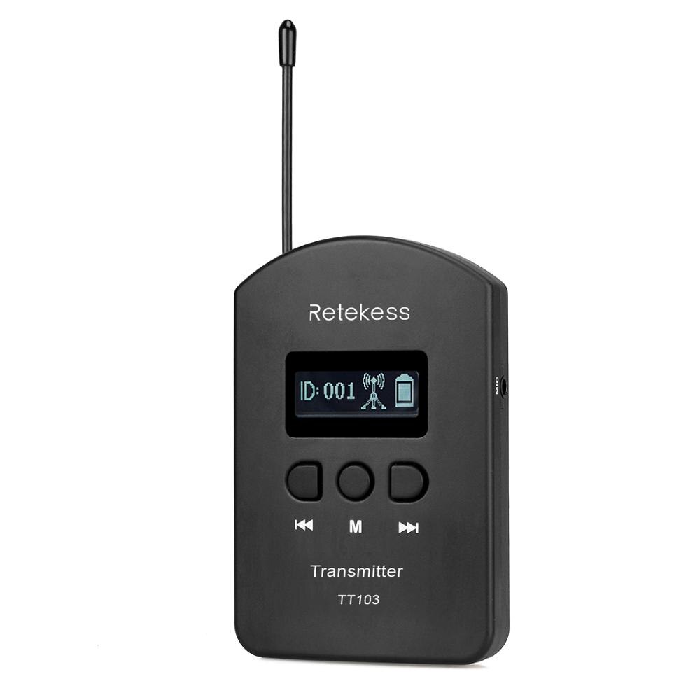 RETEKESS TT103 UHF Wireless Tour Guide System Transmitter For Church Translation Factory Visit Training Business Meeting Museum
