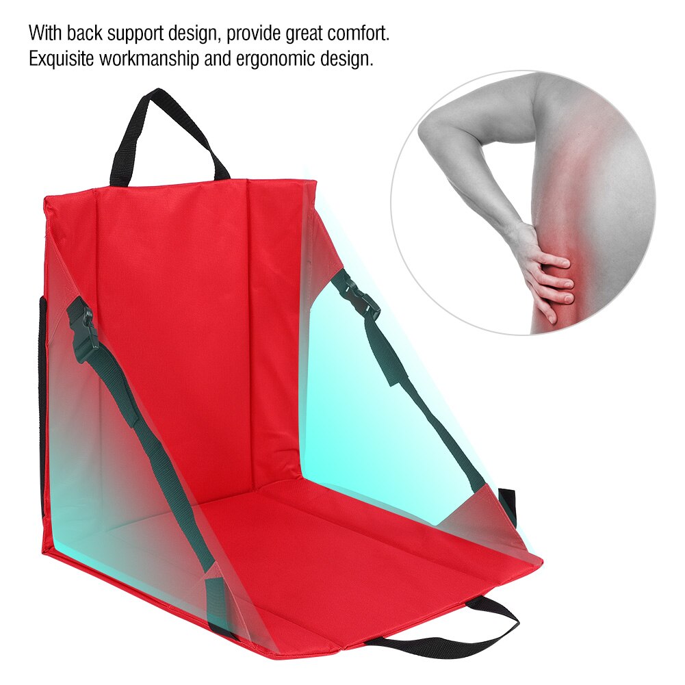 Folding Seat Cushion Chair Pad For Outdoor Camping Chair Picnic Stadium Bleacher Rugby Portable Sport Recliner