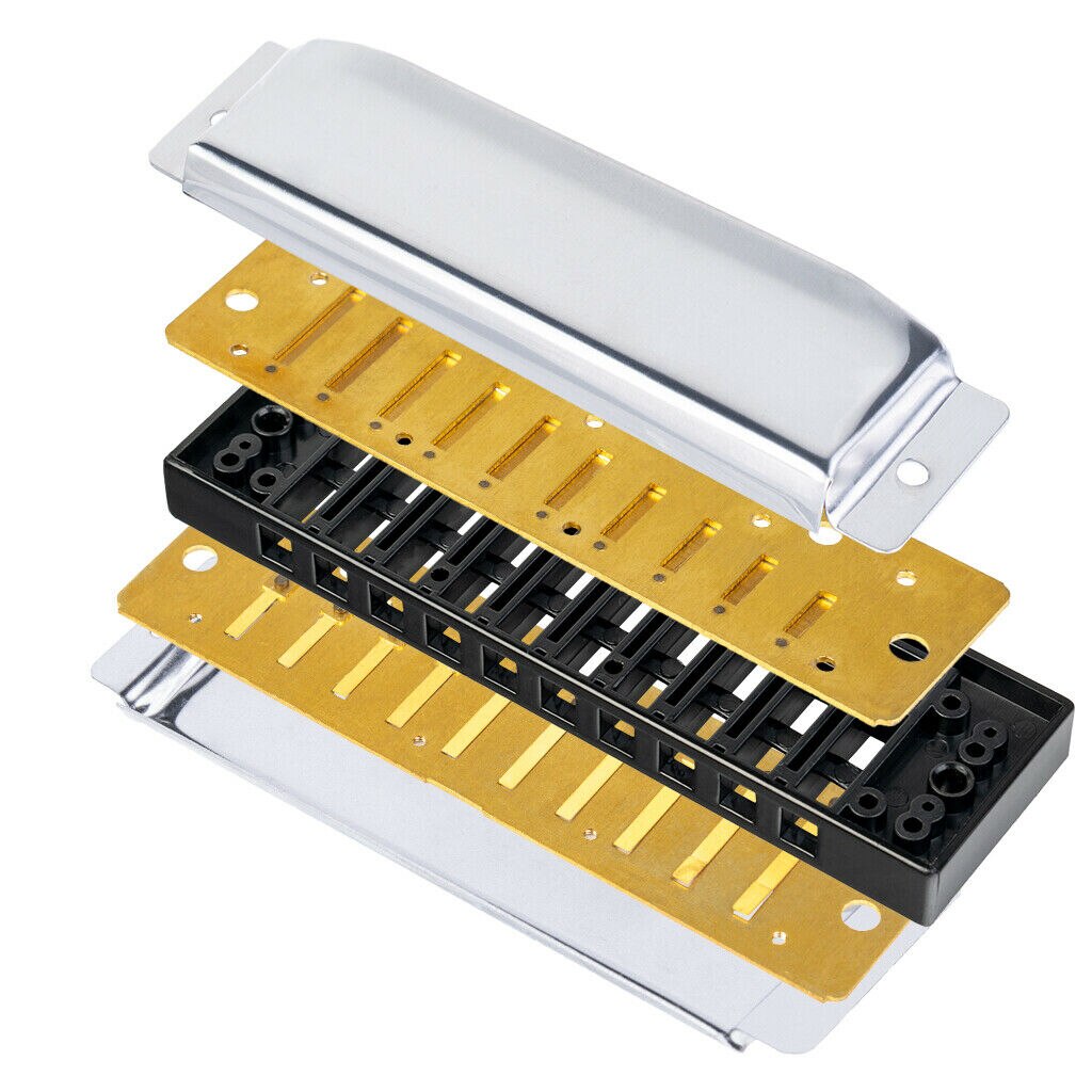 Blues Band Harmonica Starter Set W/7 Harp Toetsen C D E F G Een Bb 7 Stuk set Met Draagtas