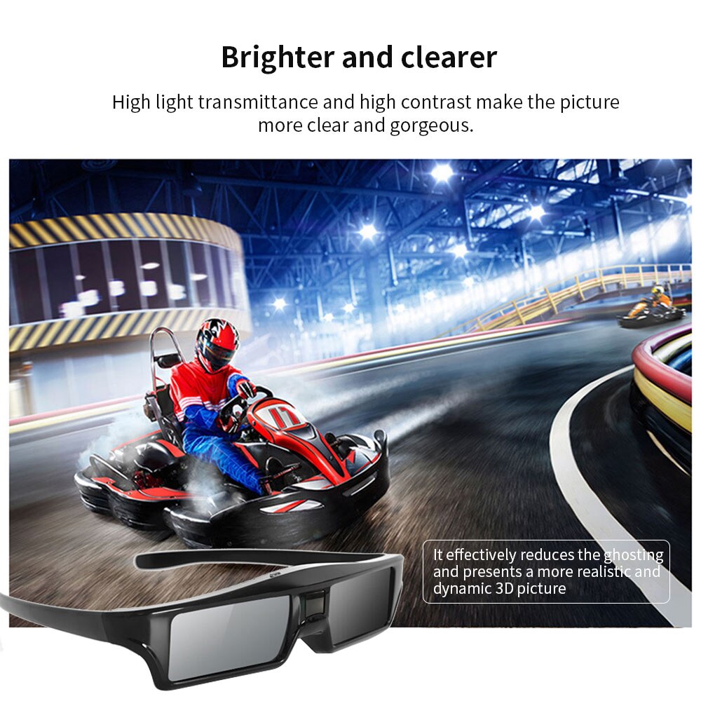 3D Actieve Bril Voor Epson Bluetooth Bril Actieve Sluiter 3D Bril Voor Projector Bril Draagbare Home Cinema Lange Standby