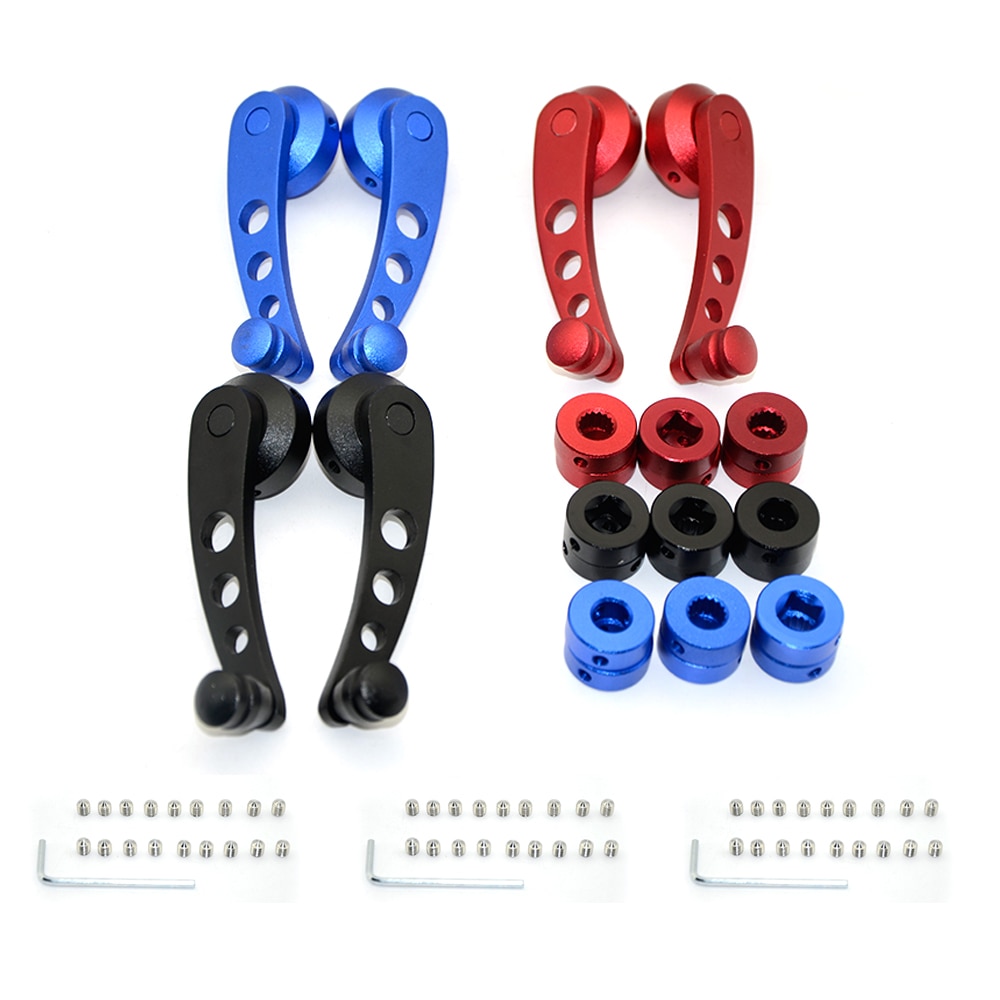 Billet Aluminum Universal Car Truck Manual Window Glass Door Crank Handle Winder Universal Black / red / blue