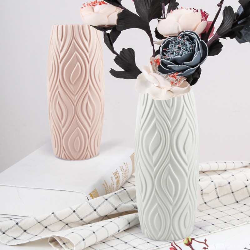 Bloemenvaas imitatie keramiek glazuur tafelplanten bruiloft woonkamer decoratie anti-val bloemstuk container