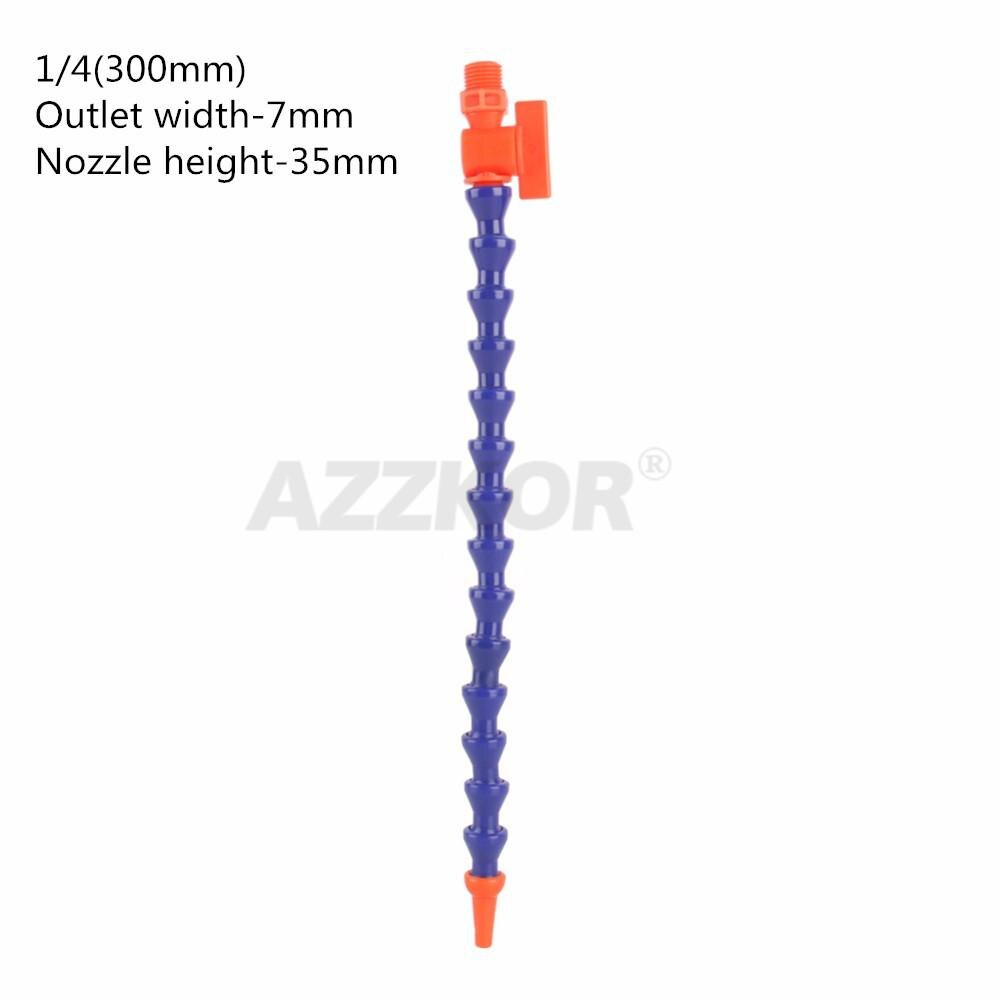 Pneumatische Kunststoff Runde Flache flexibel Kühlung Rohr mit Schalter Kraftstoff Injektion Wasser Rohr Für CNC Drehmaschine 1/4'' 3/8 "1/2": runden 1I4 300mm