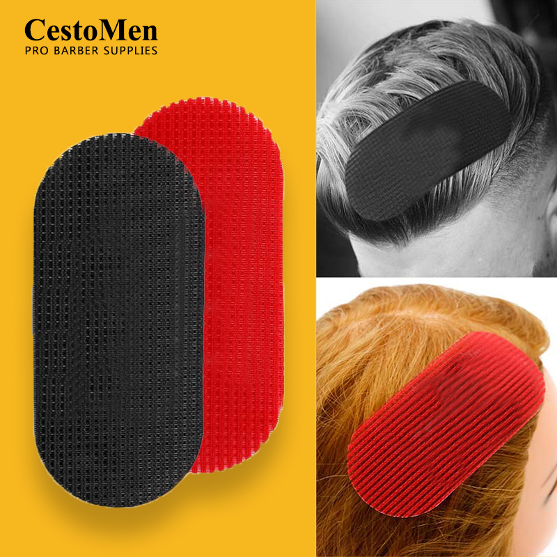 Flequillo pinza para el pelo pegatina peluquería pinzas mágicas de nailon para peluquero cabeza de aceite para hombre grabado accesorios de estilismo de corte
