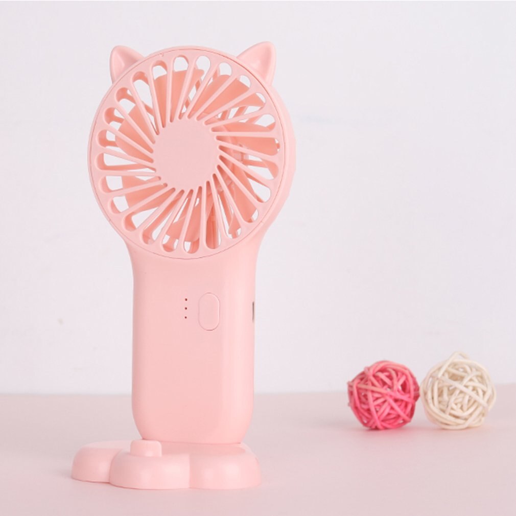 Handheld Fan Portable 800mah Rechargeable Fan 3 Speed Setting USB Charging For Home Office Travel And Outdoor: pink