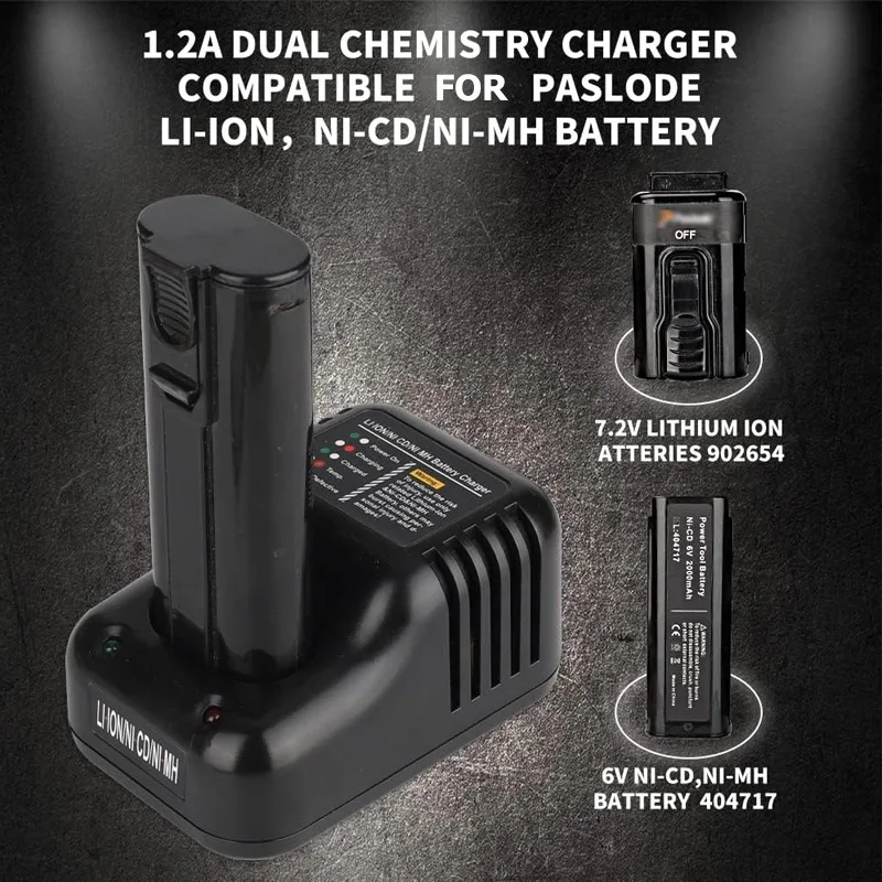 Batterie Ladegerät Für Paslode 6V 7,2 V Li-Ion/NI-CD/Nl-MH Batterie Ladegerät Ersatz Ladegerät Für Paslode elektrische Power Tool