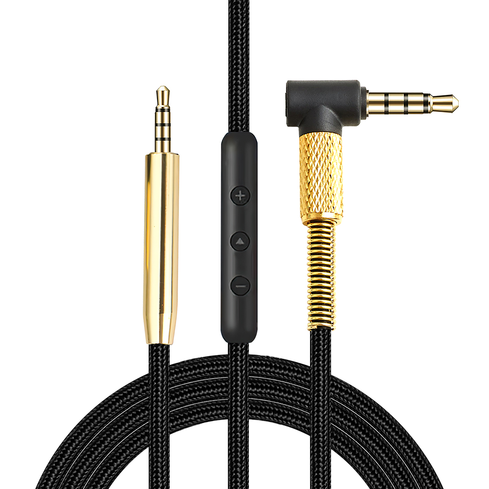 Cable de Audio Jack de 3,5mm a 2,5mm para AKG Y50 Y45 Bose QC25 OE2 QC35 JBL S700 conector adaptador para auriculares Cable auxiliar estéreo: Negro