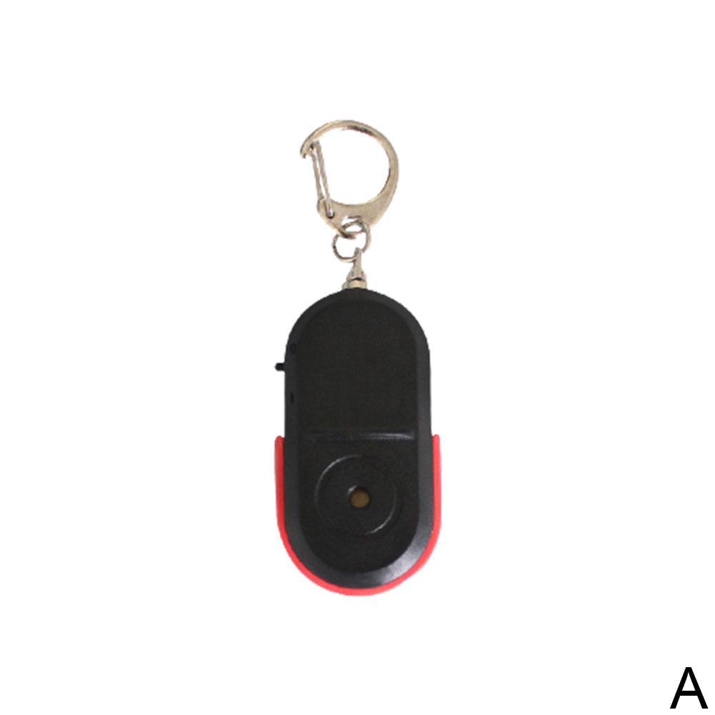 Anti-Lost Alarm Key Finder Locator Keychain Whistle Sound With LED Light Mini Anti Lost Key Finder Sensor: Red