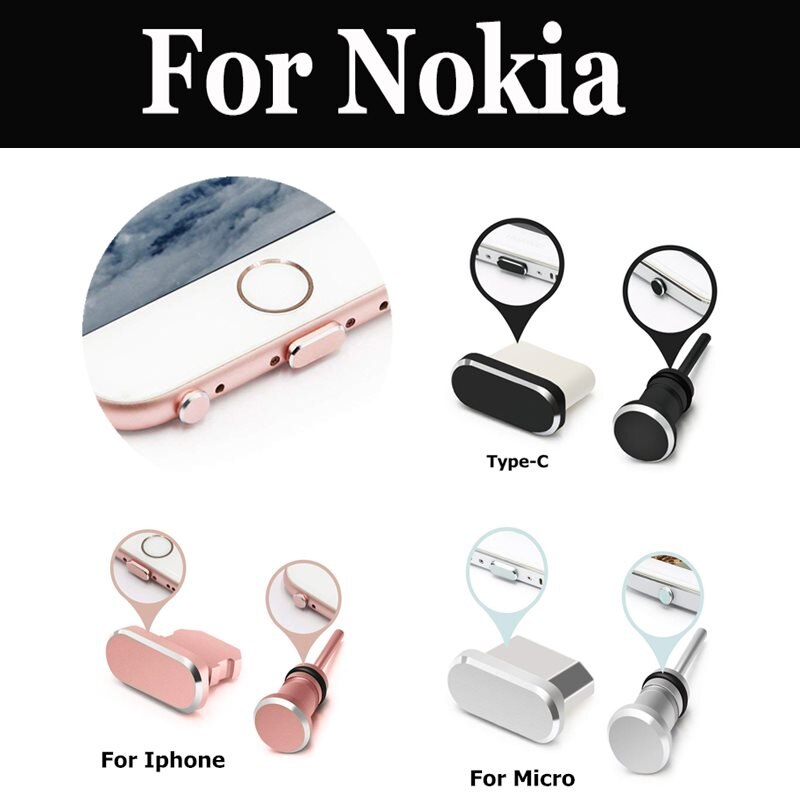 Universale 5 pcs Silicone Spinotti e jack antipolvere Porta Usb di Ricarica Per Nokia 5 3 6 2 8 7 3.1 5.1 3.1 1 2.1 Sirocco 6.1 7.1 6.1 7 8 Più di 8.1