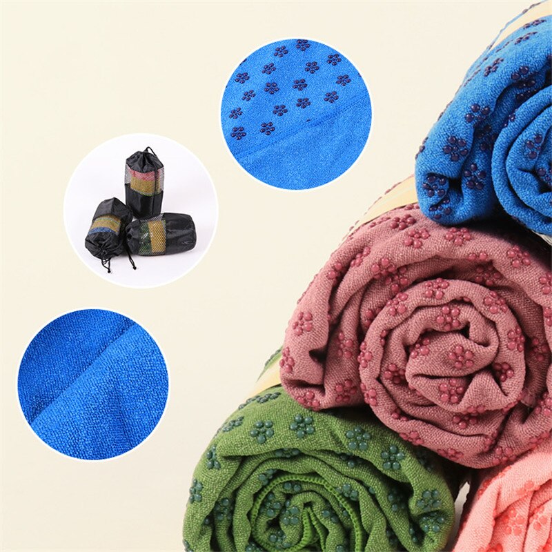 185*63Cm Non Slip Yoga Mat Cover Handdoek Deken Met Gratis Tas Draagbare Reizen Sport Fitness Mat Oefening pilates Workout Mat