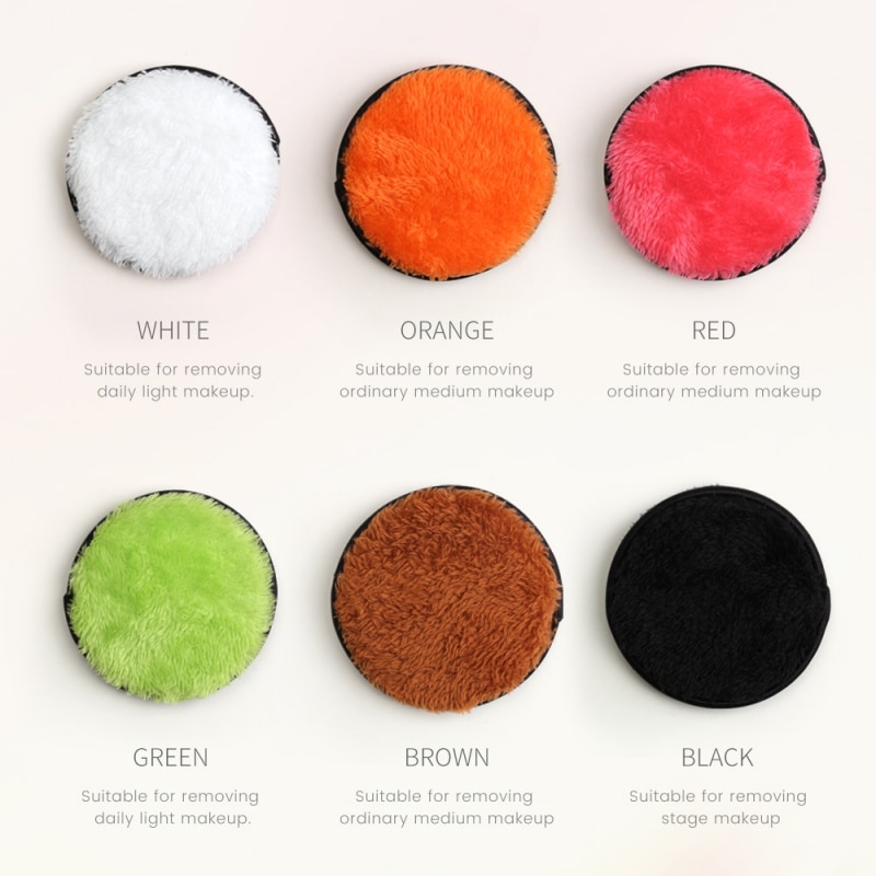 2 st sminkborttagare främjar hälsosam rengöring makeup hud tygkuddar remover handduk ansikte lata rengöring puder puff