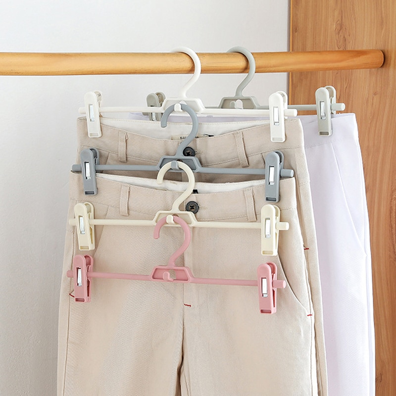 Multifunktionsbørnetøj stå farverigt tøjbøjle til baby barn plast skridsikker tøjbøjle nederdel