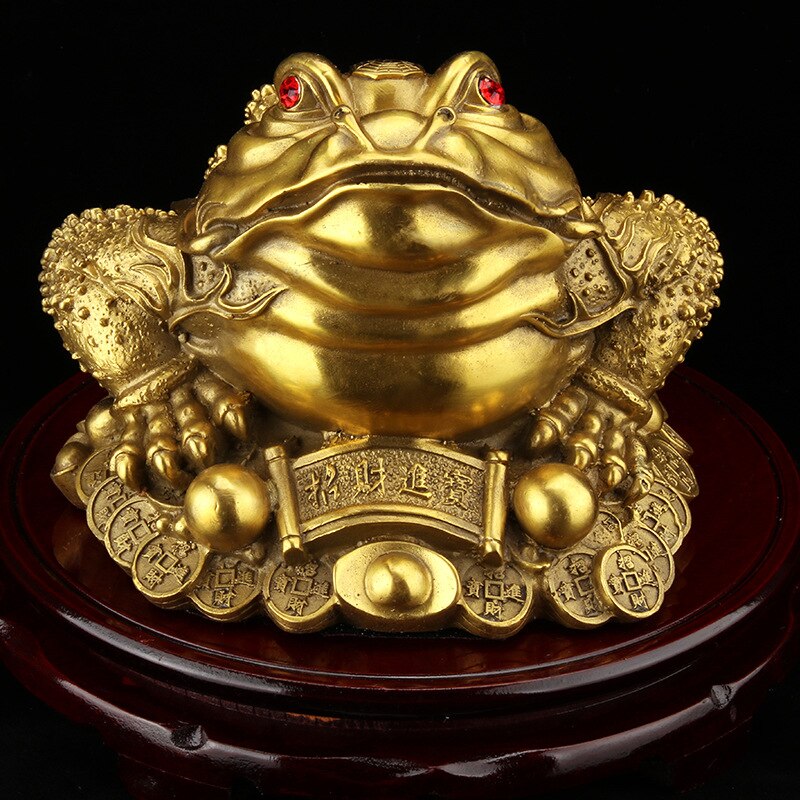 Copper Gold Toad Ornaments Gold Toad Shop Opening Living Room Wine Cabinet Desk Decoration Feng Shui A