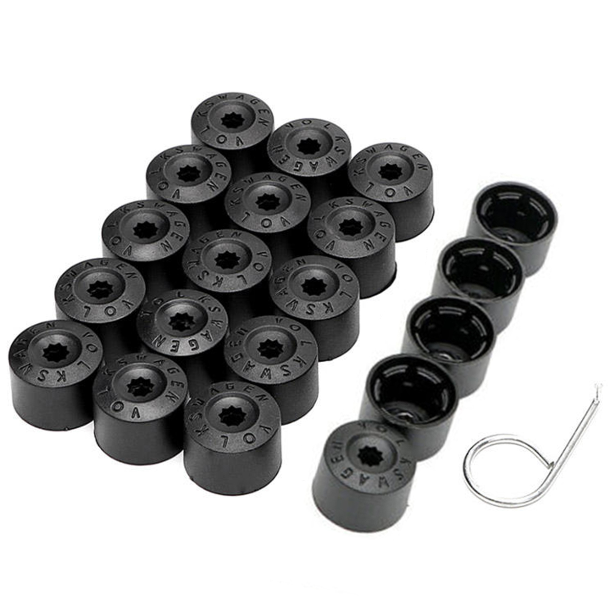 Cubiertas de pernos de tuerca de cubo de rueda de coche, accesorios para tapas de tornillos de neumáticos VW Volkswagen Jetta Polo Tiguan Golf MK4 Passat B6 Seat Leon Ibiza