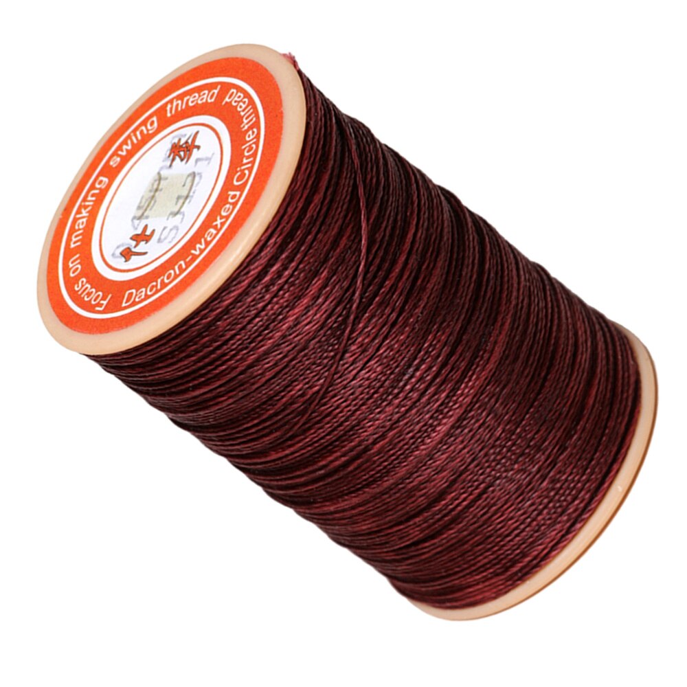 1PC 0.45mm Round Waxed Thread Leather Sewing Thread Hand Stitching Thread for Craft DIY (White)