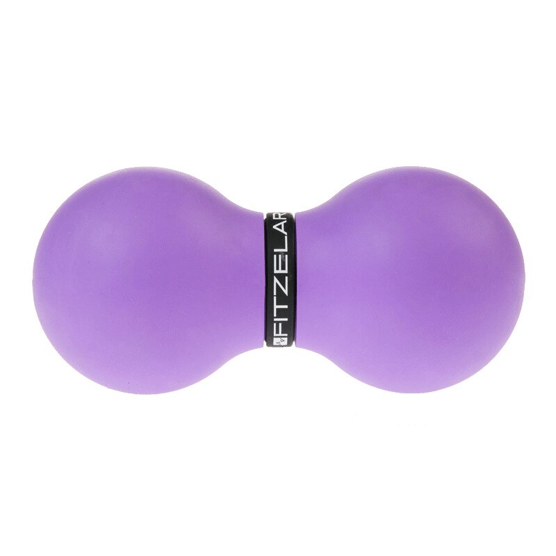 Bola de masaje Plantar bolas tipo cacahuete equipo de Fitness Bola de masaje de hogar relajante músculo mano Meridiana por película bola cuello y S: Purple Rubber Conjoined Ball