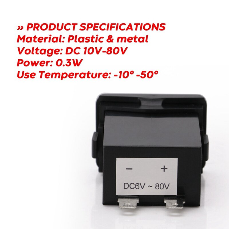 EVGATSAUTO Mechanische Urenteller – DC 6-80V, 0-99.999,9 Uur, Voor Diesel, Generator, Boot, Motor, Tractor, Stof- En Vochtbestendig