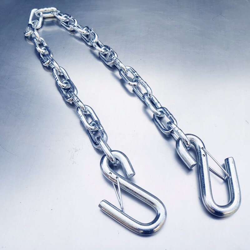 CVP Trailer Safety Wire Chains With S Spring Hooks, 1m Long Tie Down RV Parts Camper Caravan Accessories
