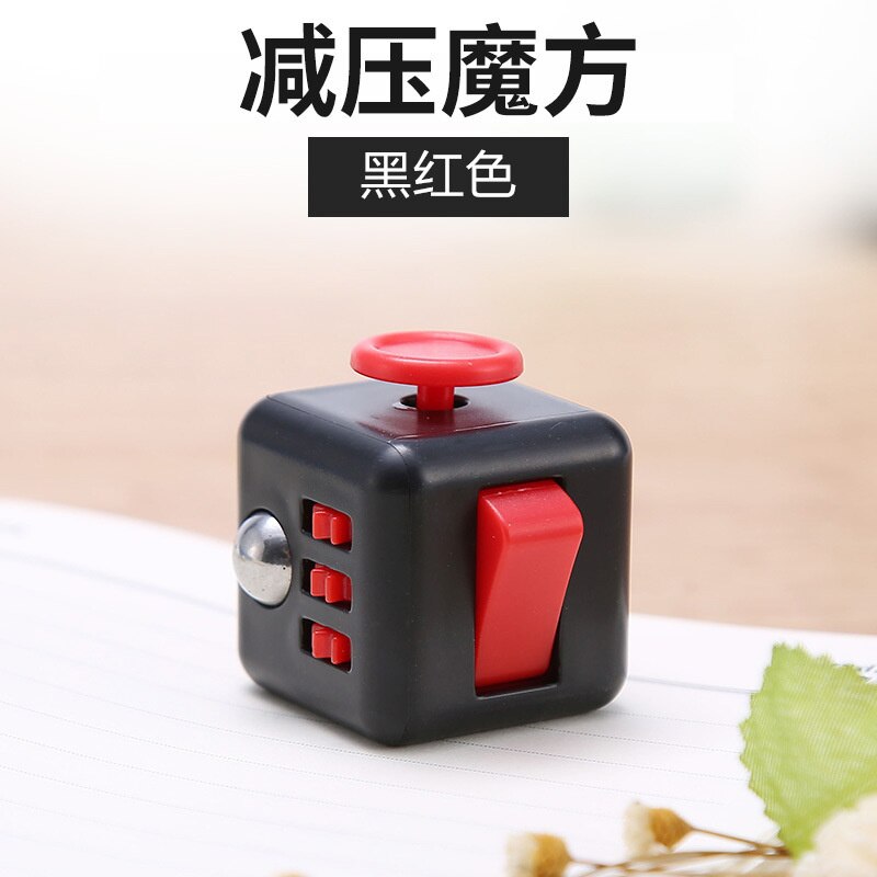 Cubos Antiestrés Para Niños Y Adultos, Juguetes Sensoriales De Descompresión Para Aliviar El Autismo, Juego De Manos: 11 Black Red