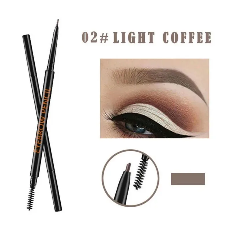 1,5 mm feiner Augenbrauenstift mit Doppelkopf-Automatikrotation, einzeiliger Augenbrauenstift, wasserfest und make-up-freiem Make-up-Stift: Himmel Blau