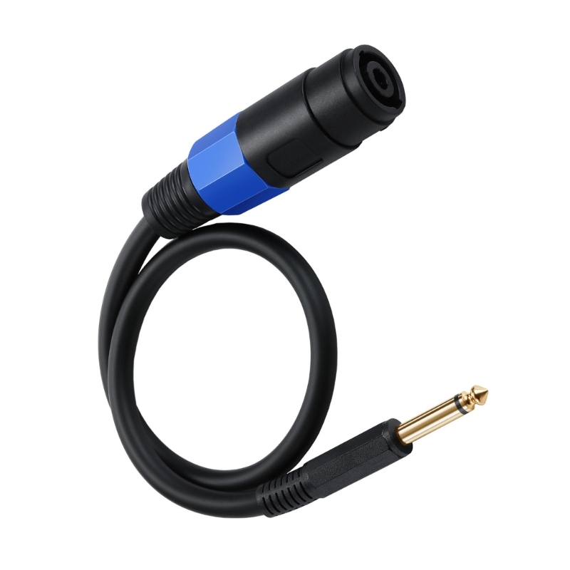 1/4 ts hann til speakon hunn høyttalerkabel speakon  to 6.35mm mono adapter 6.5mm hann 1/4 " til speakon-kabel