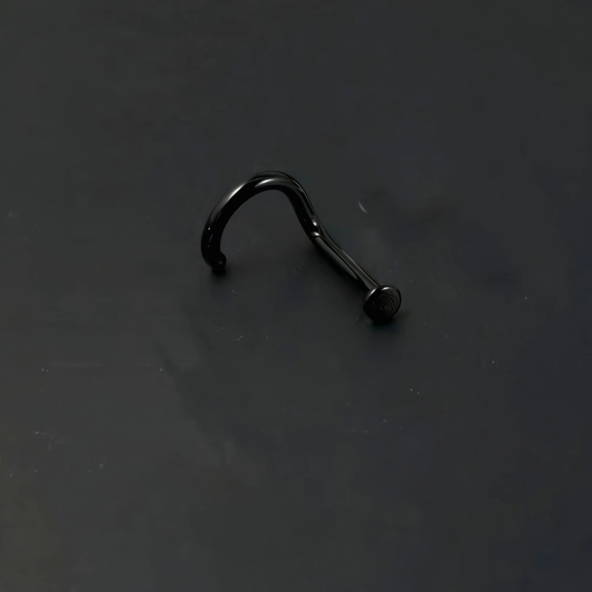 1Pc Glas Transparant Neus Stud Rechte Neus Ring Retainer Houder Neus Hoop Ring Body Piercing Sieraden 18G: Blue White Zinc Plated