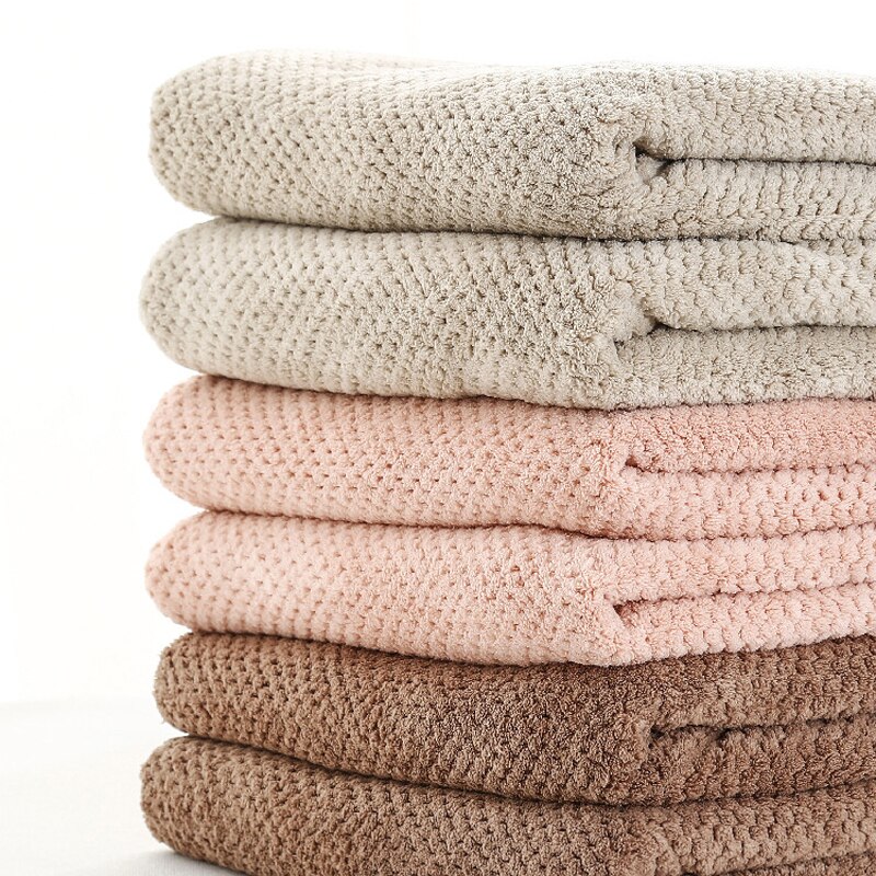 Giantex 90 x 180 full kropp badehåndkle mikrofiber voksen Strand badehåndkle rutete jacquard korall fleece absorberende badehåndkle