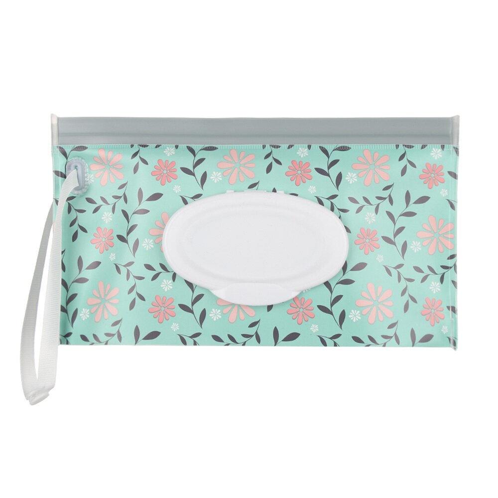 Nouvelles lingettes étui de transport embrayage propre lingettes humides sac cosmétique pochette facile à transporter Snap-Strap boîte à mouchoirs bébé poussette accessoires: 16