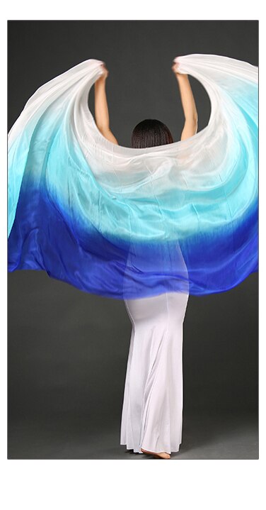 SJ003 Neue Bauch Tanzen Frauen 100% Seide Bauchtanz Schleier 8 Farben Bühne Leistung Eigentum tanzen Schleier 260cm: SJ003C