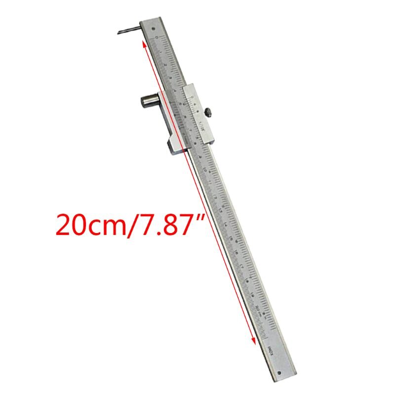 Calibrador Vernier de 0-200mm con trazador de carburo, marcador paralelo de aguja R9UC