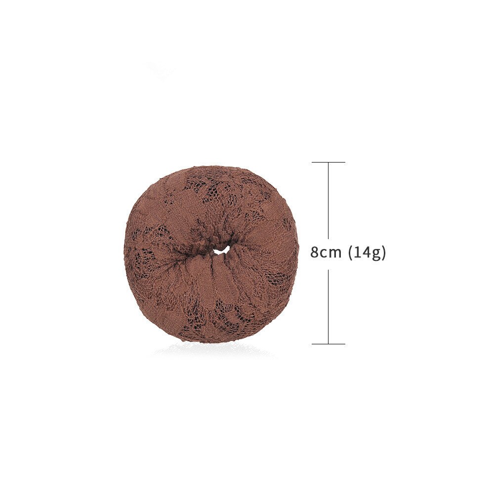 4size Magic Hair Bun Maker Accesories Chignon Magique Hair Donut Bun For Women Hair Styling Tools: 8cm Brown