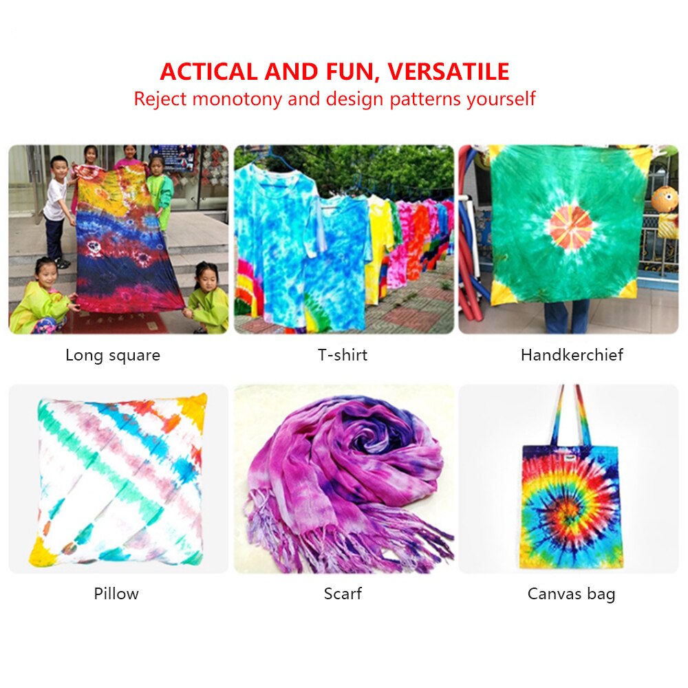 5 Colors DIY Tie-Dye Kit Party Group Activities Clothes Dyes Non-toxic DIY Dye Kit For Dyes