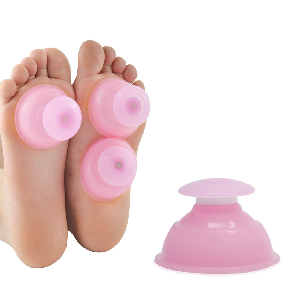 1Pcs Kleine Familie Body Massage Helper Anti Cellulite Vacuüm Siliconen Cupping Cups Gezondheidszorg Tool Roze Kleur C833