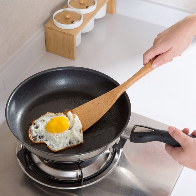 Houten schep, rijstlepel, houten spatel, slaschep, kookaccessoires, keukenbenodigdheden, bakgerei, gereedschap