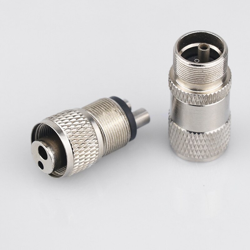 Adaptador de pieza de mano de turbina Dental, conector cambiador de 4 orificios y 2 orificios para pieza de mano de alta velocidad, piezas de repuesto, manguera de tubo de herramienta