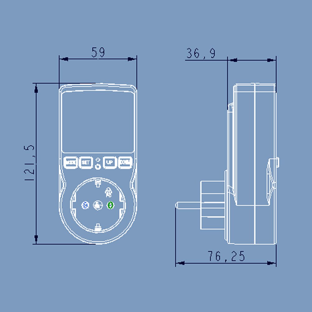 Multifunctionele lcd-display thermostaatregelaar digitale stopcontacttemperatuurdetector met timingfunctie thermostaatregelaar