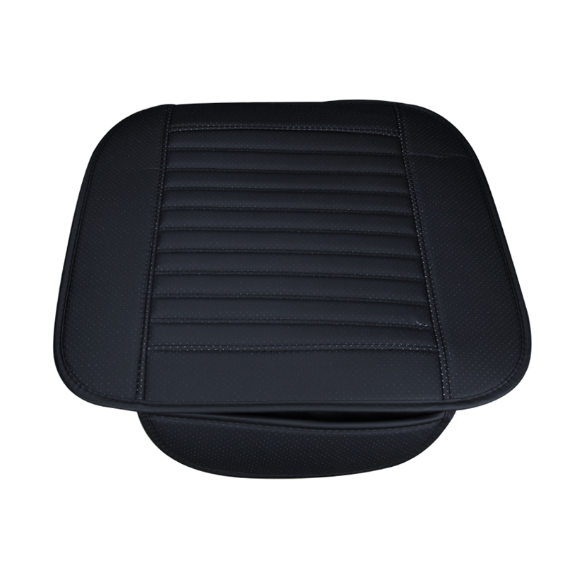 Universal Auto Car Seat Covers Protector Pad Mat Breathable PU Leather Car Front Rear Back Seat Cover Auto Seat Cushion 4 Colors: 1PCS Front Black