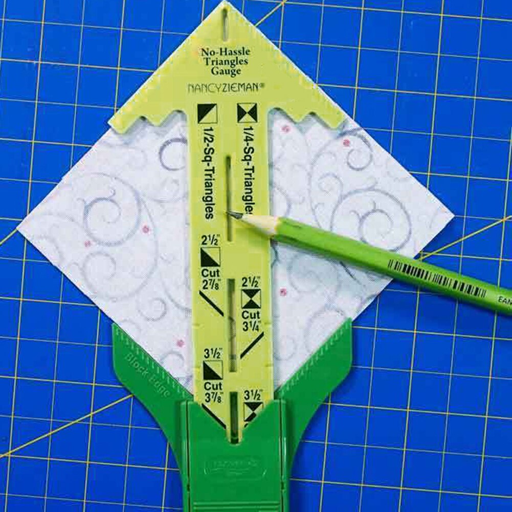 5-in-1 Plastic Sliding Gauge Sewing Splicing Ruler Clothes Tailor Measuring Tool