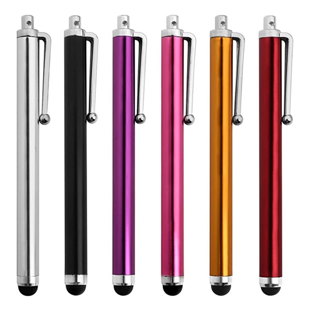 6Pcs Multifunctionele Fijne Punt Ronde Dunne Tip Touch Screen Pen Capacitieve Stylus Pen Voor Smart Telefoon Tablet Voor Ipad voor Iphone