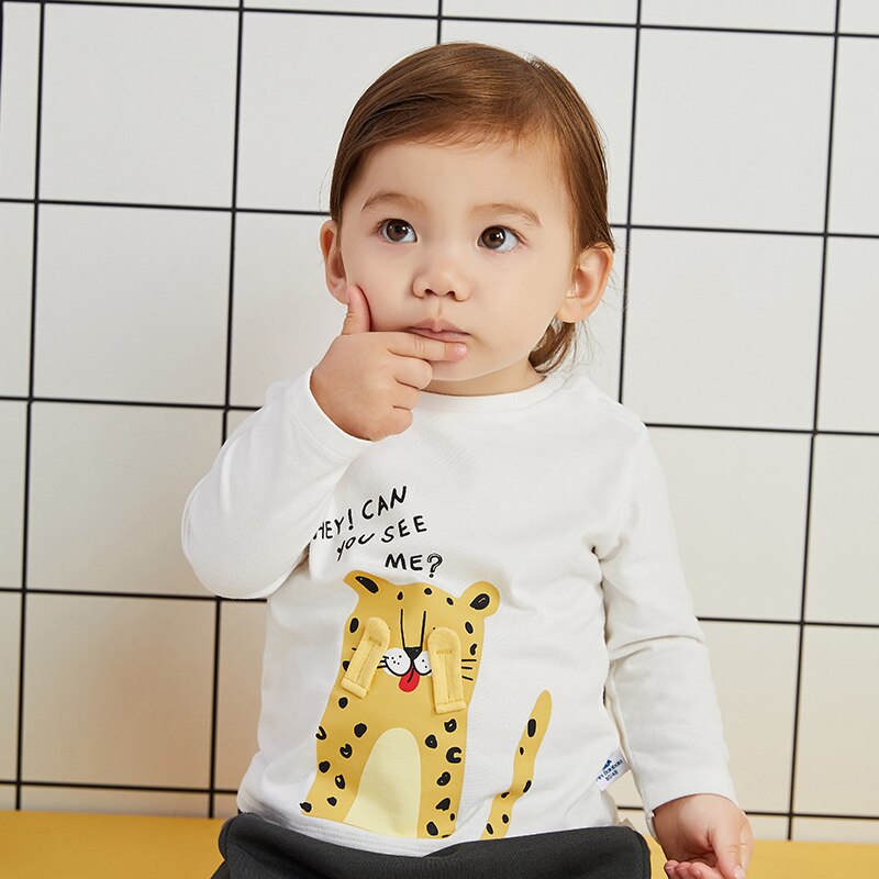 Minibalaベビー長袖tシャツ 秋の新子供服ボトシャツ快適で通気性のtシャツ: white / 12m