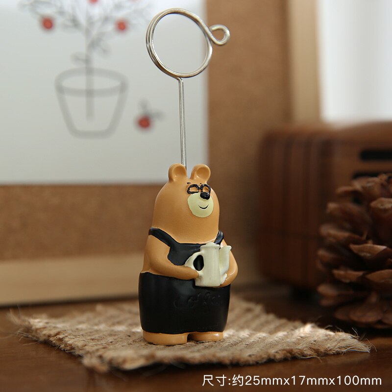 Leuke Kawaii Basis Bruiloft Tafel Naam Nummer Houder Feestdecoratie Kaarthouders Foto Memo Opmerking Foto Clip Houder: Rood