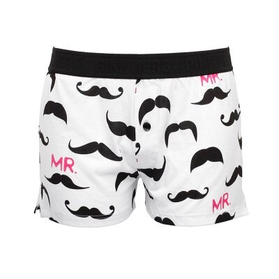 Boxer rose pour homme, sous-vêtement de maison en coton, imprimé, short de Hero , caleçon Sexy,: 4 / L