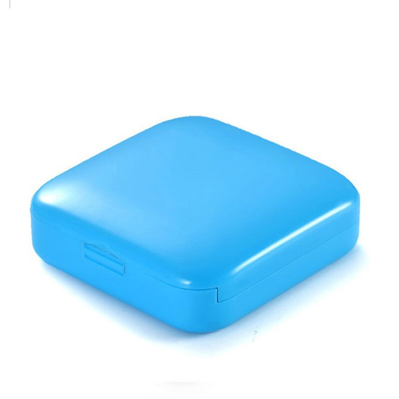 Mini 2 galler plast piller medicin box hållare förvaringsorganisatör behållare väska portabel vattentät liten medicin kista: Blå